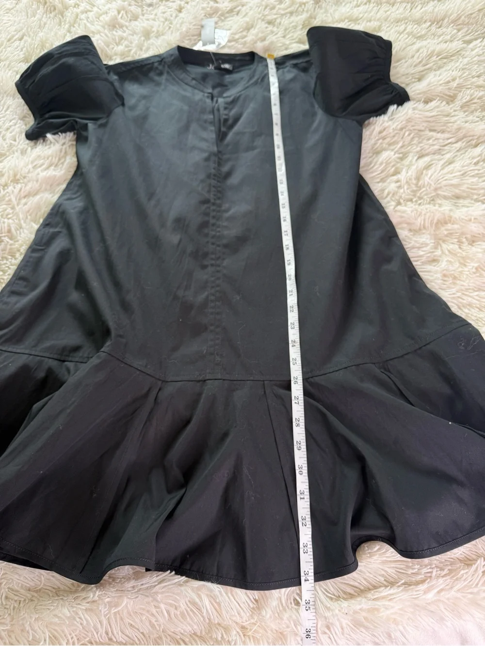 NWT 2025 J Crew Black Delilah Dress Cotton Poplin Size Small